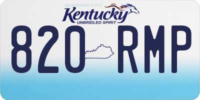 KY license plate 820RMP