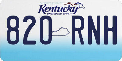 KY license plate 820RNH