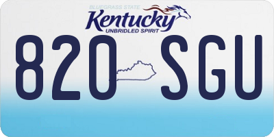 KY license plate 820SGU