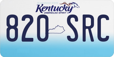 KY license plate 820SRC