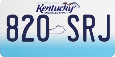 KY license plate 820SRJ