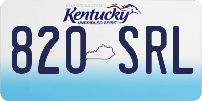 KY license plate 820SRL