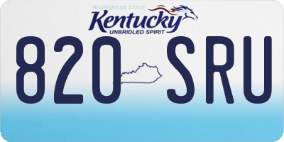 KY license plate 820SRU