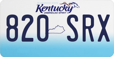 KY license plate 820SRX