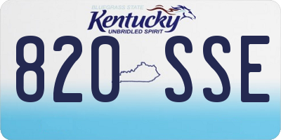 KY license plate 820SSE