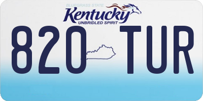 KY license plate 820TUR
