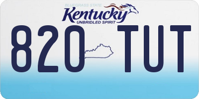 KY license plate 820TUT