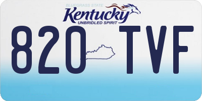 KY license plate 820TVF