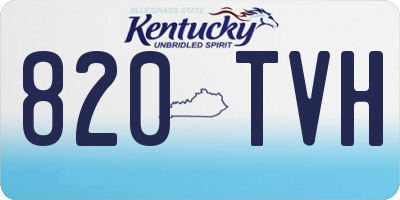 KY license plate 820TVH