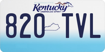 KY license plate 820TVL