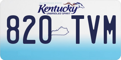 KY license plate 820TVM