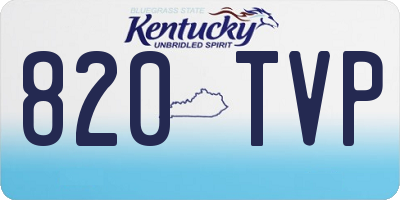 KY license plate 820TVP