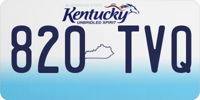 KY license plate 820TVQ