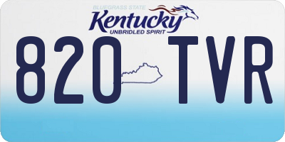 KY license plate 820TVR