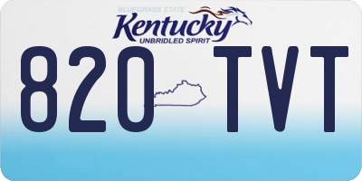 KY license plate 820TVT