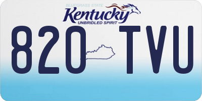 KY license plate 820TVU