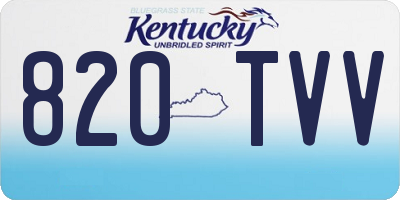 KY license plate 820TVV