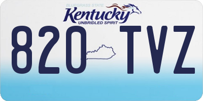 KY license plate 820TVZ