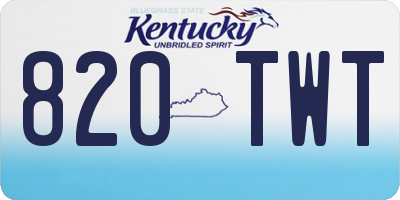 KY license plate 820TWT