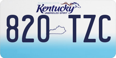 KY license plate 820TZC