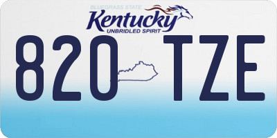 KY license plate 820TZE