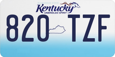 KY license plate 820TZF