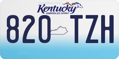 KY license plate 820TZH