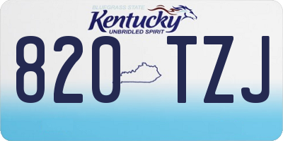 KY license plate 820TZJ