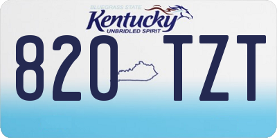 KY license plate 820TZT