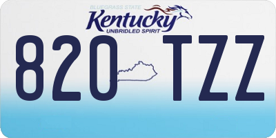 KY license plate 820TZZ