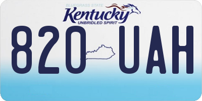 KY license plate 820UAH