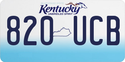 KY license plate 820UCB