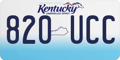 KY license plate 820UCC