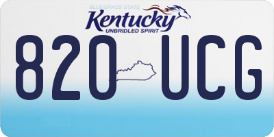 KY license plate 820UCG