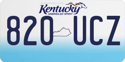 KY license plate 820UCZ