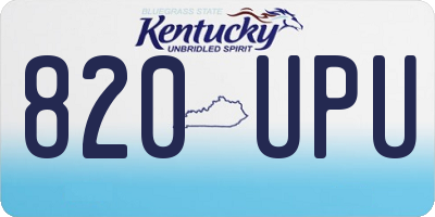 KY license plate 820UPU