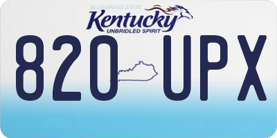 KY license plate 820UPX
