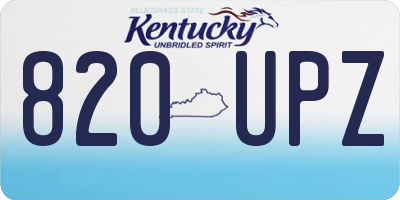 KY license plate 820UPZ