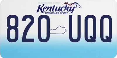 KY license plate 820UQQ
