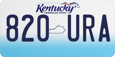 KY license plate 820URA