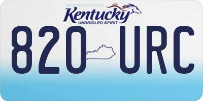 KY license plate 820URC