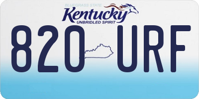 KY license plate 820URF