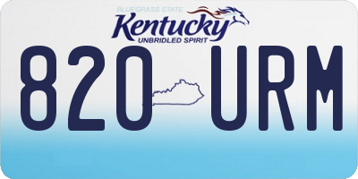 KY license plate 820URM