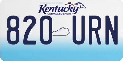 KY license plate 820URN