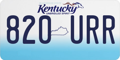 KY license plate 820URR