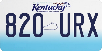 KY license plate 820URX