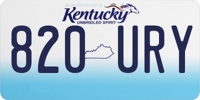 KY license plate 820URY