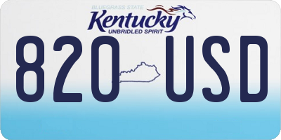 KY license plate 820USD