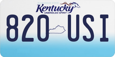 KY license plate 820USI