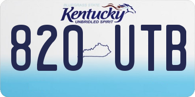 KY license plate 820UTB